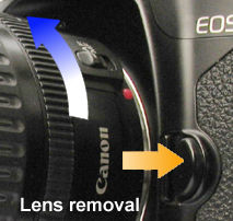 removing a Canon EF lens