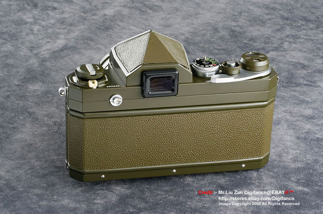 Rear section  with similar olive color film back - Nikon F Olive