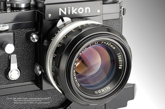 The 50mm f/1.4 S.C type on the Nikon F with F36MD