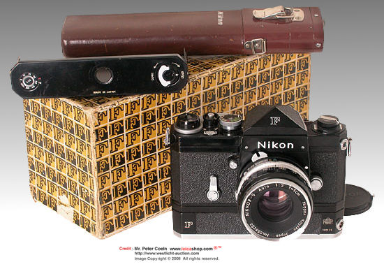 Nikon F black w/ Nikon F-36 motor-drive Nippon Kogaku-Tokyo outfit , 1964