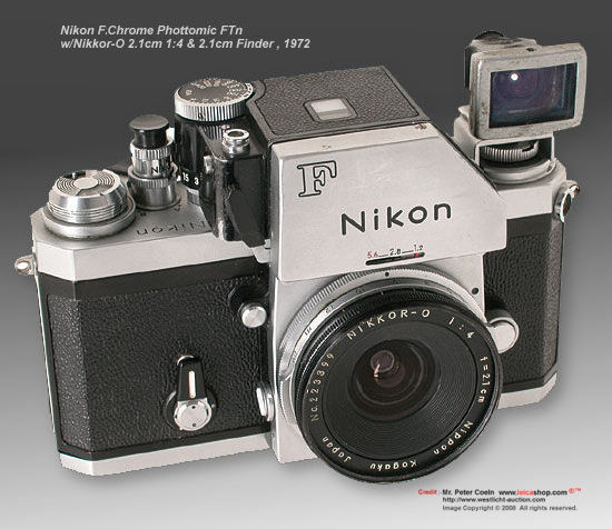 Nikon F Chrome Photomic FTN with Nikkor-O 2.1cm f/4 ultrawideangle lens