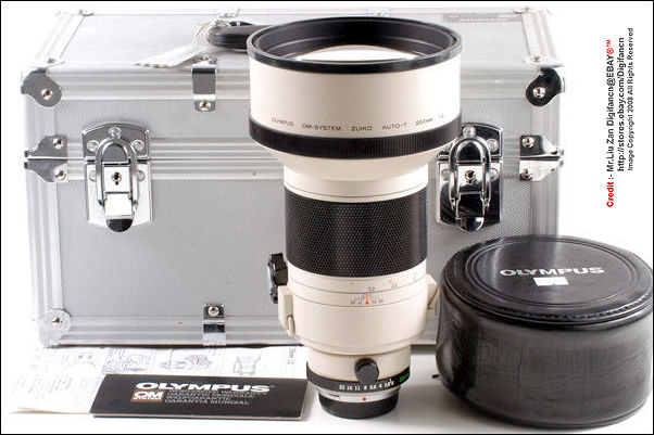 Olympus Super fast telephoto lens 250mm f/2.0 ED IF