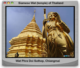 Wat Phra That (Thart) Doi Suthep Buddhist Siamese / Thai temple at mid section of the hill