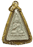 Wat Pak Nam amulet in Triangle shape (front)