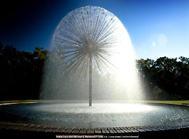 Fountain in the morning sun..