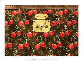 Louis Vuitton bag logo Cherries