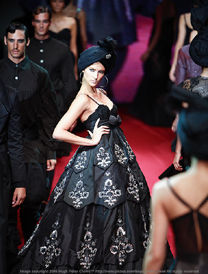 Glamour fashion show on stage cat walk