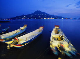 Moving boats at seaside