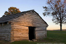 Cottage in the evening sun
