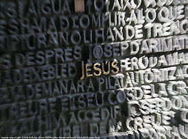 Jesus name on the wall