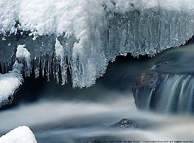 Snowy Icy river